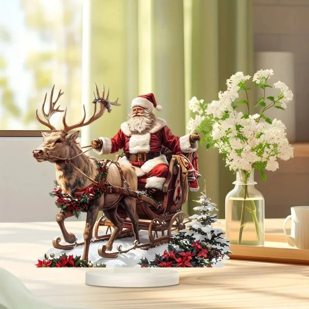 Whimsical Santa Sleigh & Reindeer Decor™